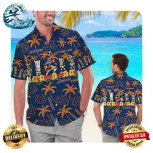 Auburn Tigers Custom Name Hawaii Shirt Summer Button Up Shirt For Men Women