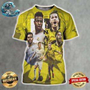 BVB Borussia Dortmund Vs Real Madrid Matchup UEFA Champions League London Final 2023-24 All Over Print Shirt