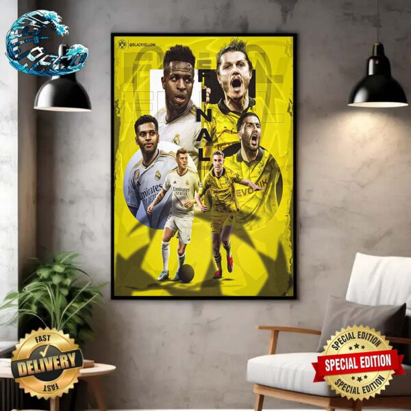BVB Borussia Dortmund Vs Real Madrid Matchup UEFA Champions League London Final 2023-24 Poster Canvas