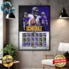 Ronnie The Raven Baltimore Ravens NFL 2024 Season Schedule Wall Decor Poster Canvas
