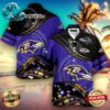Baltimore Ravens Custom Name Men Women Hawaii Shirt Summer Button Up Shirt For Men Women