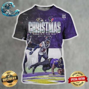 Baltimore Ravens Vs Houston Texans In Week 17 On Wednesday Dec 25 At NRG Stadium All Over Print Shirt