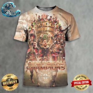 Bayer 04 Leverkusen With DFB Pokal Champions Season 2023-2024 All Over Print Shirt