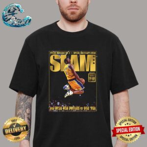 Best NBA Photos Of The 90s Kobe Bryant On The Slam Gold Metal Magazine Cover Vintage T-Shirt