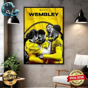 Borussia Dortmund BVB Advanced To UCL Final At Wembley London After 11 Years Poster Canvas