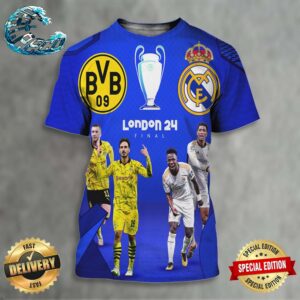 Borussia Dortmund Vs Real Madrid London 24 Final UEFA Champions League All Over Print Shirt