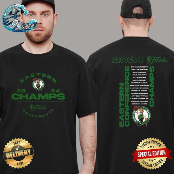 Boston Celtics 2024 Eastern Conference Finals Champions Jump Ball Two Sides Print Vintage T-Shirt