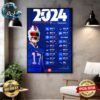 Ronnie The Raven Baltimore Ravens NFL 2024 Season Schedule Wall Decor Poster Canvas