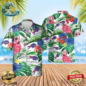Buffalo Bills Nfl Flamingo Button Up Hawaiian Shirt