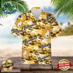 Bundaberg Hawaiian Button Up Shirt Sea Island Pattern