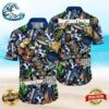 BYU Cougars America Flag Tropical Floral Aloha Hawaiian Shirt, Beach Shorts Custom Name For Men Women