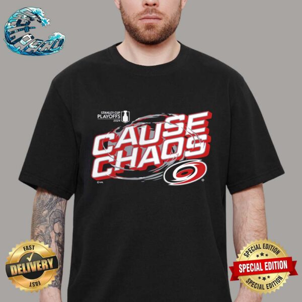 Carolina Hurricanes Fanatics Black 2024 Stanley Cup Playoffs Slogan Unisex T-Shirt