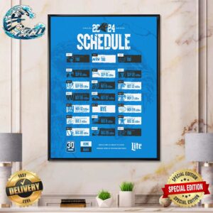 Carolina Panthers NFL 2024 Season Schedule Home Decor Poster Canvas