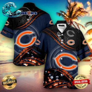 Chicago Bears NFL Hawaiian Shirt, beach shorts