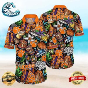 Clemson Tigers Ncaa Mens Floral Special Design Hawaiian Shirt