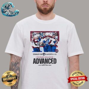Colorado Avalanche Advanced Are Heading To The Second Round Of The Stanley Cup Playoffs 2024 Unisex T-Shirt
