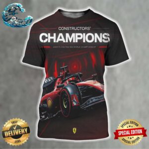 Congrat Ferrari F1 Racing Team The Constructors Champions 2024 F1 Sim Racing World Championship All Over Print Shirt