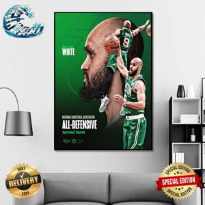 Congrats Derrick White Back To Back Seasons On An NBA All-Defensive Second Team Home Decor Poster Canvas