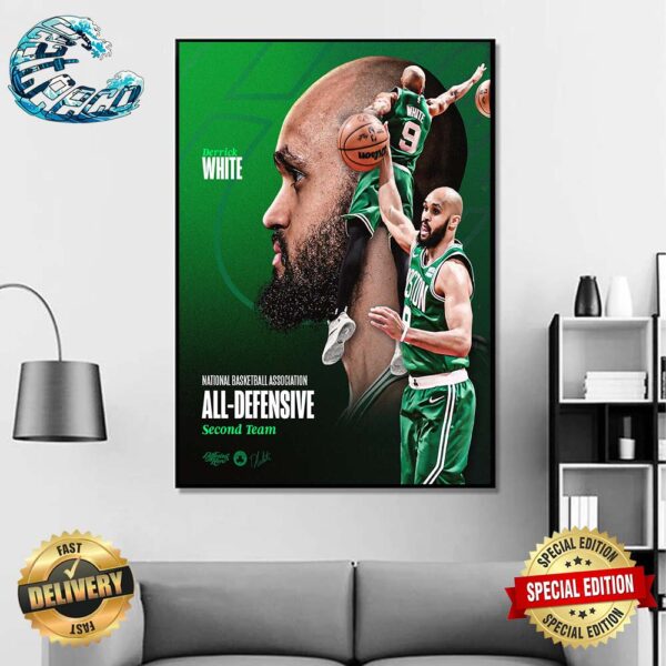 Congrats Derrick White Back To Back Seasons On An NBA All-Defensive Second Team Home Decor Poster Canvas