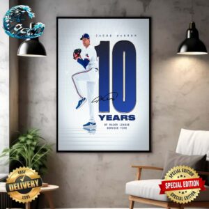 Congrats Jacos DeGrom On 10 Years Of MLB Service Time Home Decor Poster Canvas