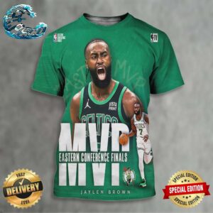 Congrats Jaylen Brown Wins The Larry Bird Trophy For 2024 Eastern Conference Finals MVP All Over Print Shirt