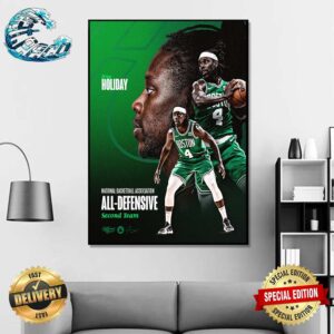 Congrats Jrue Holiday NBA All-Defensive Second Team For The Sixth Time In His Career Home Decor Poster Canvas