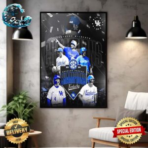 Congrats Kentucky Wildcats Are The 2024 SEC Baseball Regular Season Champions Home Decor Poster Canvas