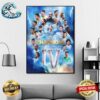 Manchester City Are Season 2023 2024 Premier League Champions Four-In-A-Row Wall Decor Poster Canvas