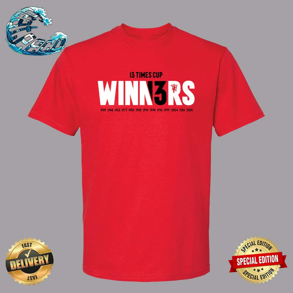 Congrats Manchester United Men's FA Cup Winners 2024 13 Times Vintage T