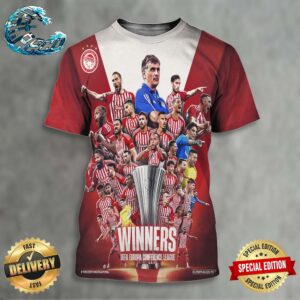 Congrats Olympiacos FC UEFA Europa Conference League Winners Champions 2024 All Over Print Shirt