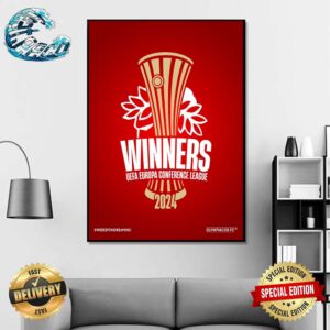 Congrats Olympiakos FC UEFA Europa Conference League Winners Champions 2024 Home Decor Poster Canvas