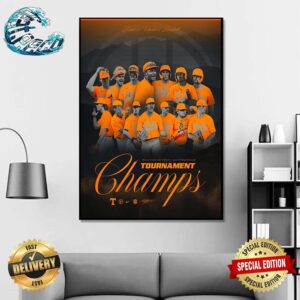 Congrats Tennessee Volunteers Baseball SEC 2024 Tournament Champions Home Decor Poster Canvas