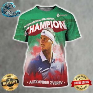 Congratulations Alexander Zverev Internazionali BNL D’Italia Two-Time Rome Champion All Over Print Shirt