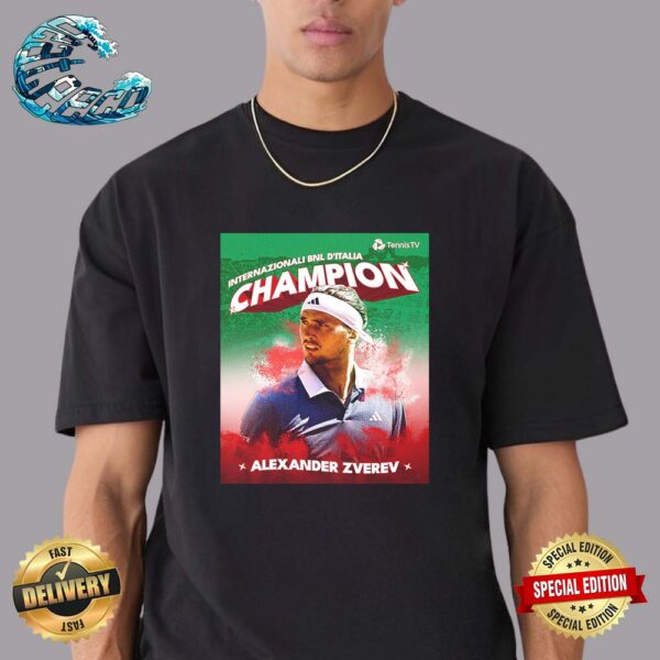 Congratulations Alexander Zverev Internazionali BNL D’Italia Two-Time Rome Champion Unisex T-Shirt