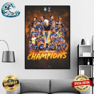 Congratulations Atalanta Are Champions UEFA Europa League 2023-24 Home Decor Poster Canvas