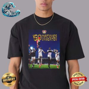 Congratulations Bayer 04 Leverkusen 50 Matches Unbeaten Vintage T-Shirt