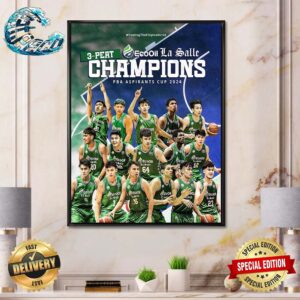 Congratulations De La Salle University Green Archers Champions PBA Dleague Aspirants Cup 2024 Poster Canvas