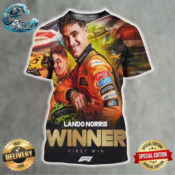 Congratulations Lando Norris First Win F1 Miami Grand Prix 2024 All Over Print Shirt