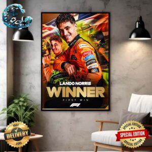 Congratulations Lando Norris First Win F1 Miami Grand Prix 2024 Home Decor Poster Canvas