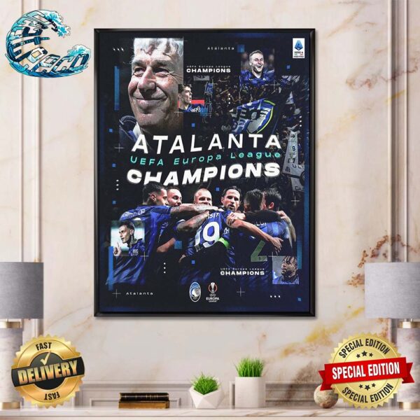 Congratulations To Atalanta On Their Historic UEFA Europa League Victory In The 2023-24 Season Wall Decor Poster Canvas