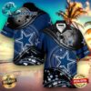 Dallas Cowboys America Flag Tropical Floral Aloha Hawaiian Shirt, Beach Shorts Custom Name For Men Women