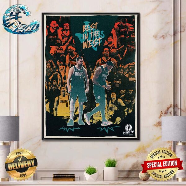 Dallas Mavericks 2024 Best In The Western Conference Finals NBA Home Decor Poster Canvas