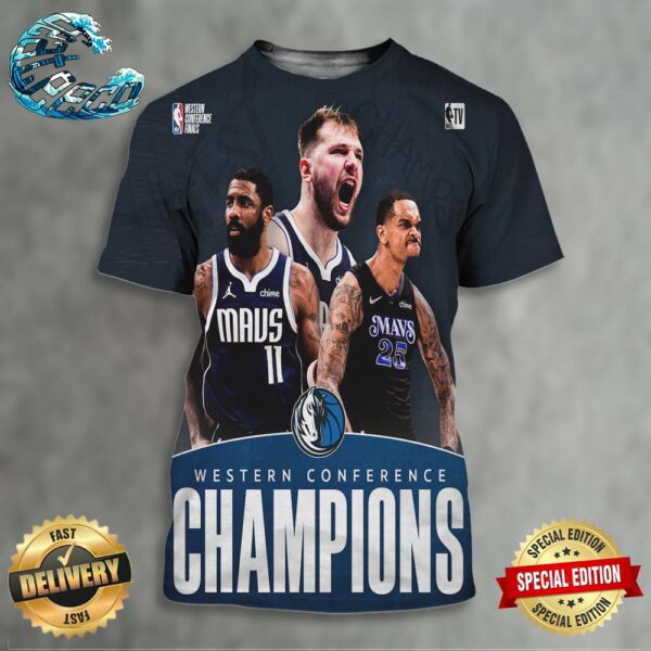 Dallas Mavericks Western Conference Champions 2024 All Over Print Shirt