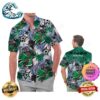 Detroit Tigers America Flag Tropical Floral MLB Aloha Hawaiian Shirt Beach Shorts Custom Name For Men Women
