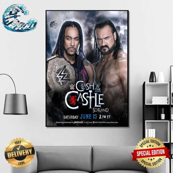 Damian Priest Will Defend His World Heavyweight Championship Against Drew At WWE Clash At The Castle Scotland On Saturday June 15 Poster Canvas