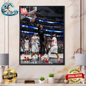 Daniel Gafford Strong Poster Dunk Over Zubac Mavericks Advanced To West Semifinals NBA Playoffs 2024 Decor Poster Canvas
