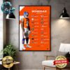 NFL 2024 Season Schedule Full Denver Broncos Wall Decor Poster Canvas