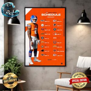 Denver Broncos NFL 2024 Season Schedule Home Decor Poster Canvas