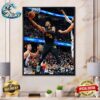 Anthony Edwards Minnesota Timberwolves Playoff Career-High 43 Points Jump Shot Vs Denver Nuggets In Game 1 Of the 2024 Western Conference Semifinals Playoffs Poster Canvas