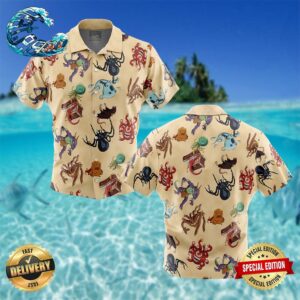 Dungeons and Dragons Pattern Button Up Hawaiian Shirt